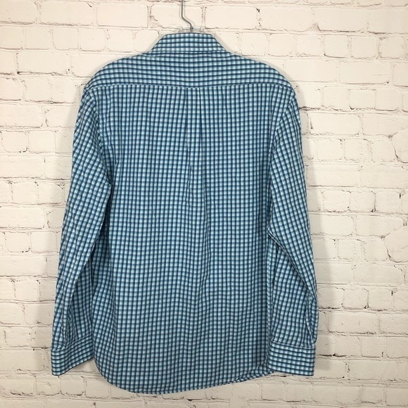 Nat Nast Shirt Mens Medium Blue White Plaid Button Up - Picture 10 of 12